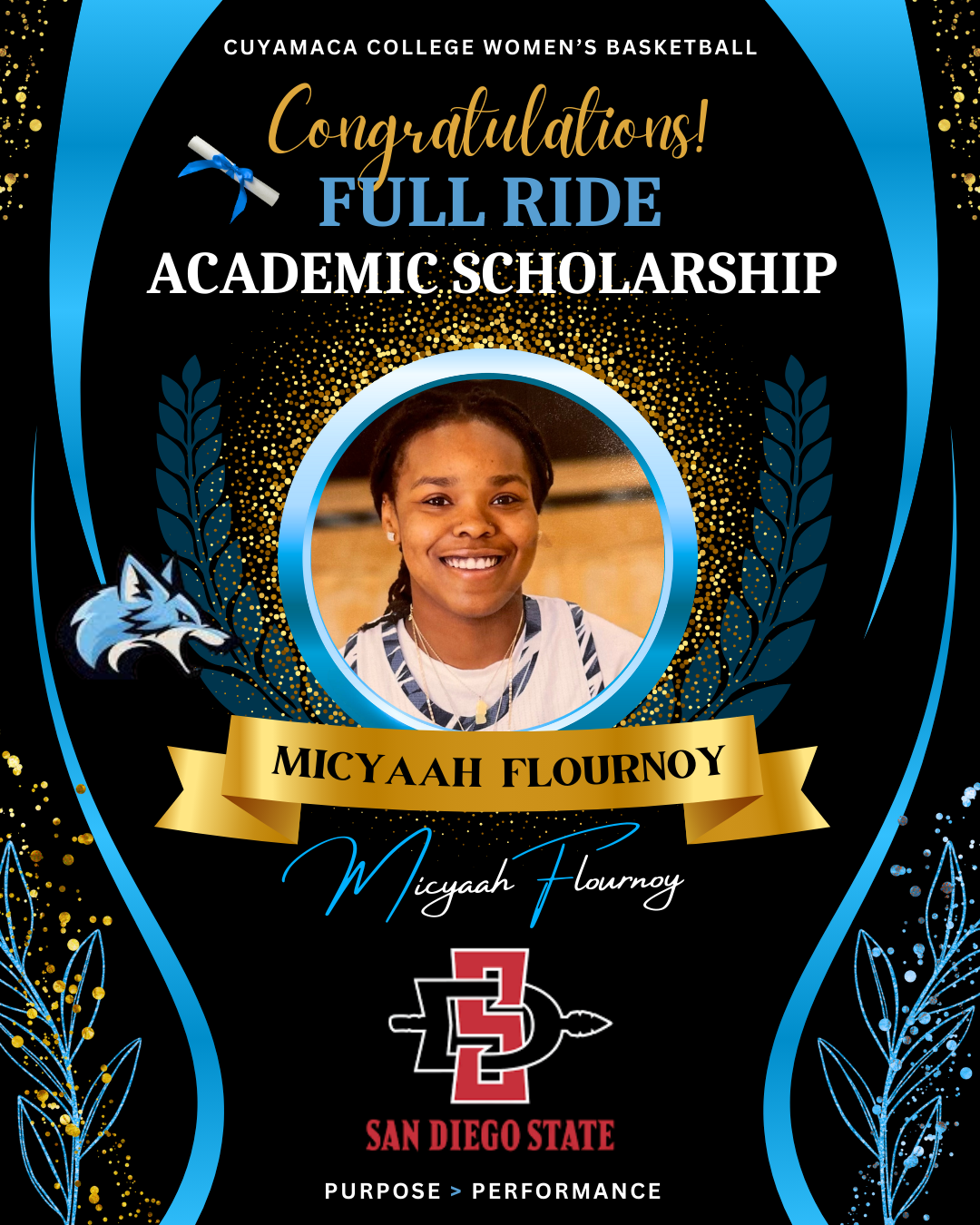 Micyaah Flournoy Earns Full Academic Scholarship to San Diego State University